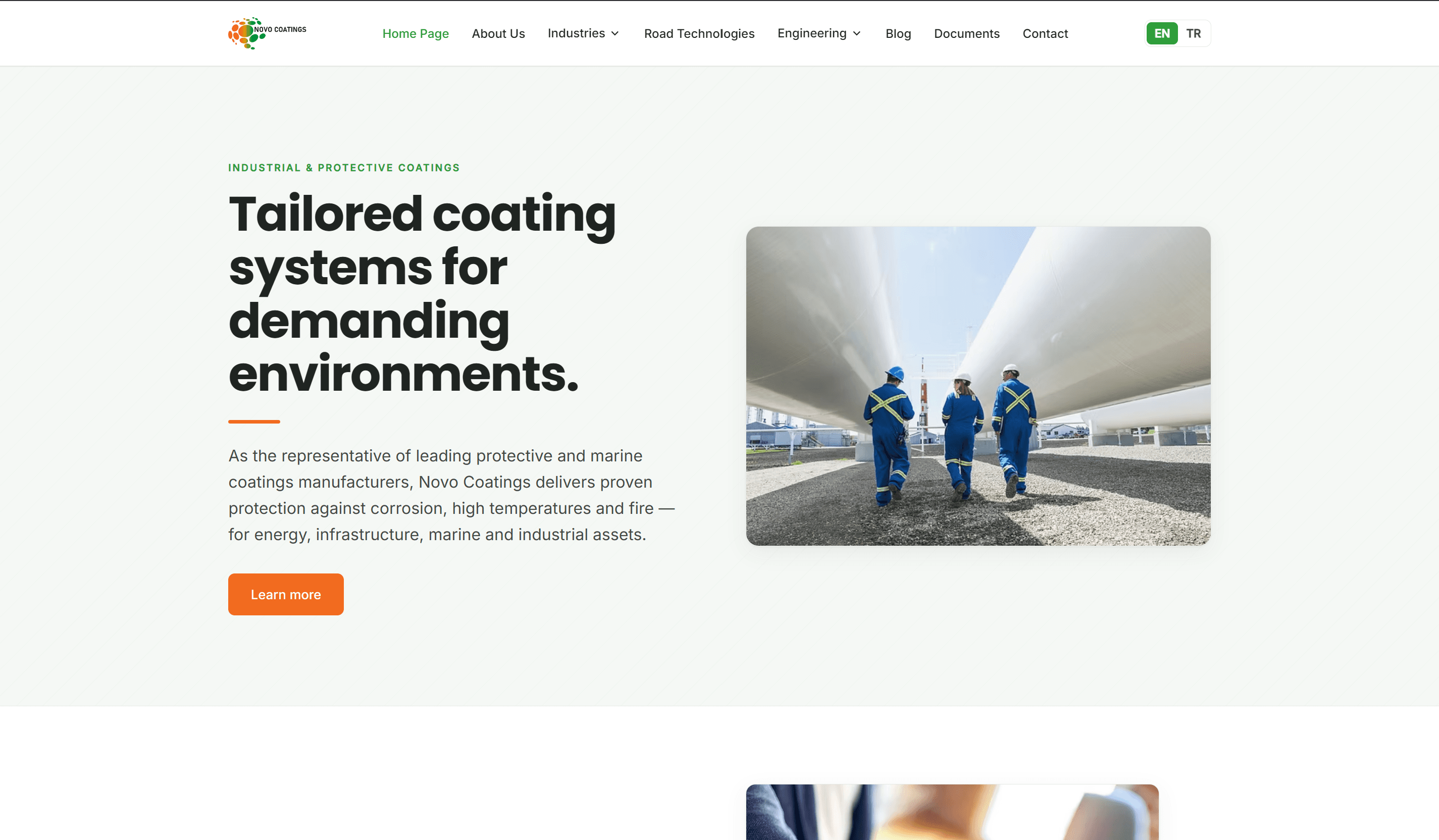Novo Coatings — Kurumsal Web Sitesi